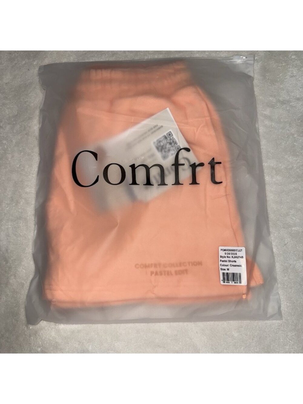 Comfrt Pastel Shorts Creamsicle Orange Medium Comfort Collection NWT M